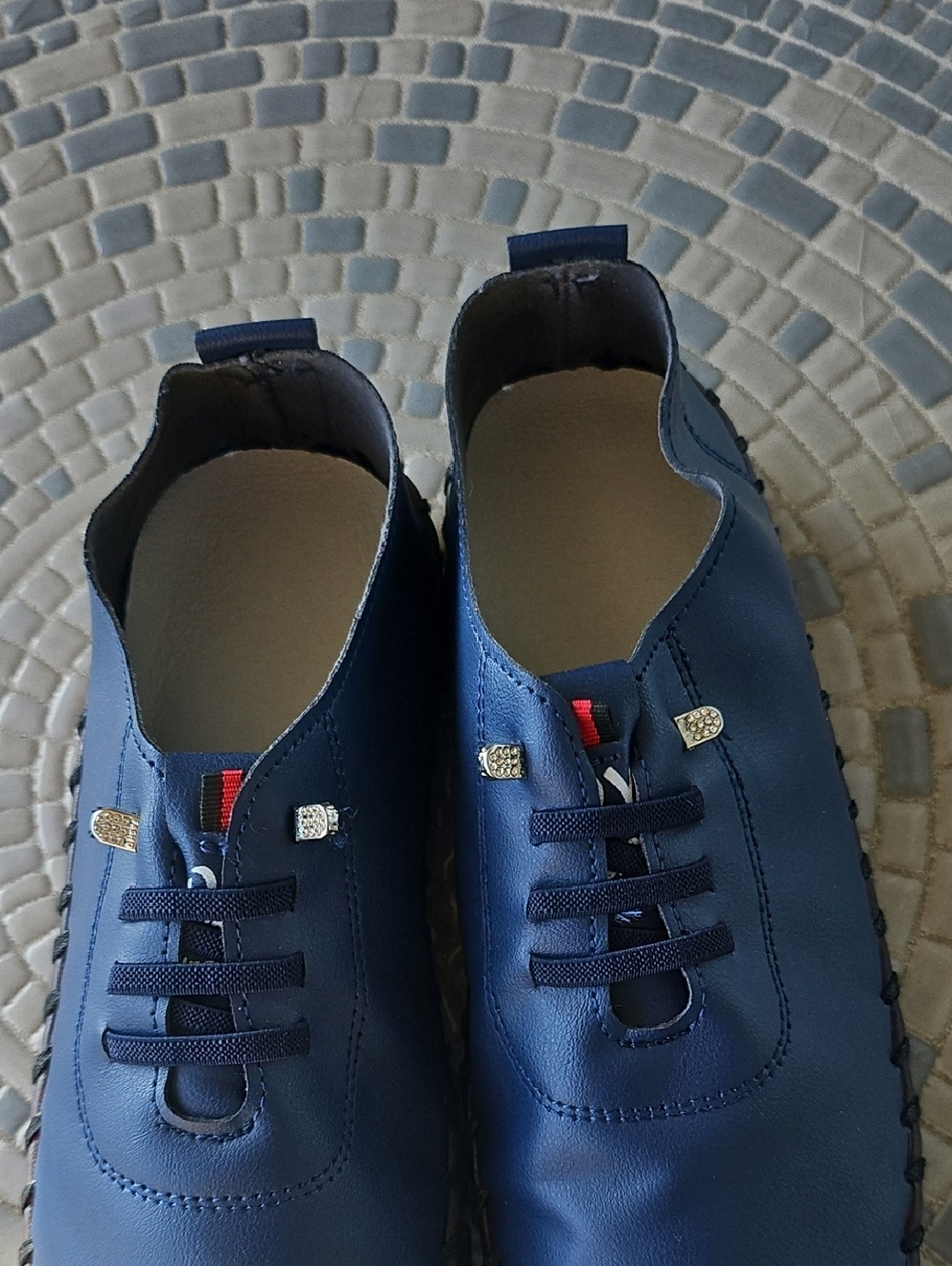 Women's Navy Blue Slip On Shoes
